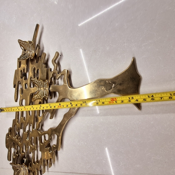 Gold Metal Tree Sculpture with Butterflies - Picture 9 of 9